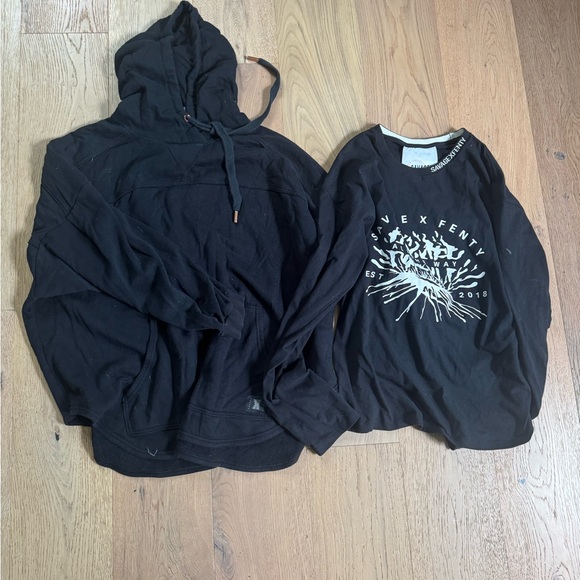 Savage X Fenty Black Hoodie and shirt Set